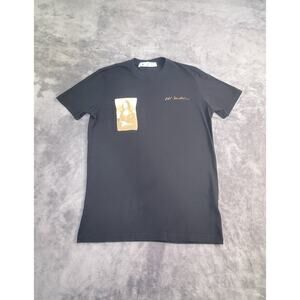 Off-White Size M Black Mona Lisa Logo T-Shirt Virgil Abloh C12-5